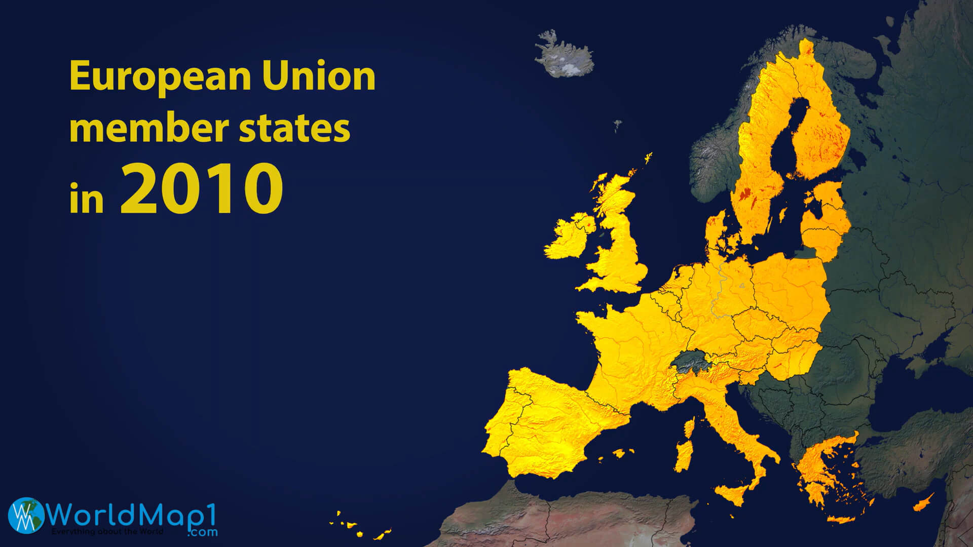 EU Members States Map in 2010